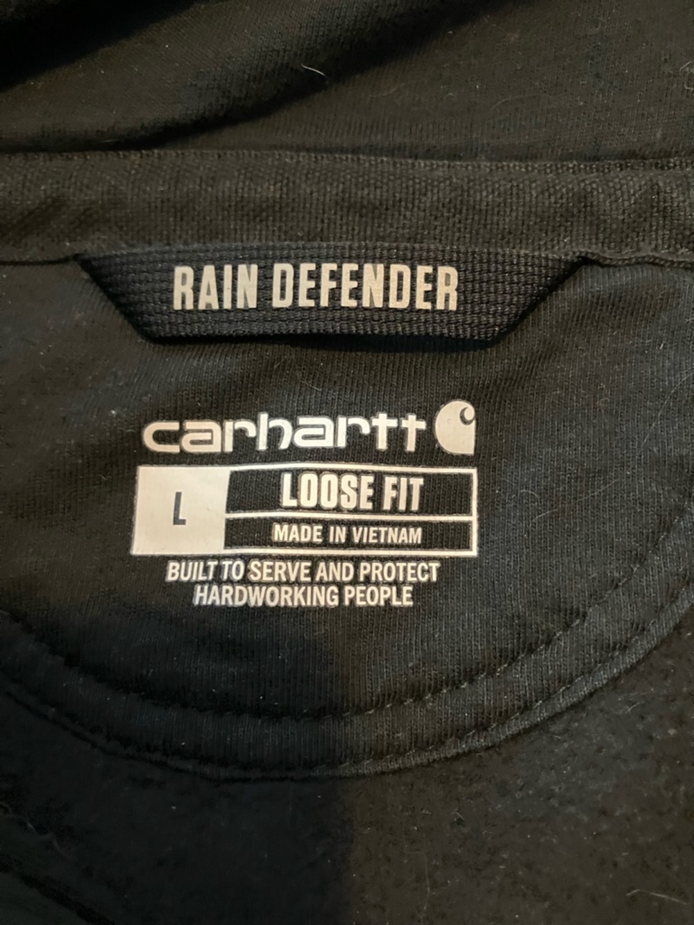 Carhartt Black Rain Defender Loose Fit Hoodie - Picture 2 of 2
